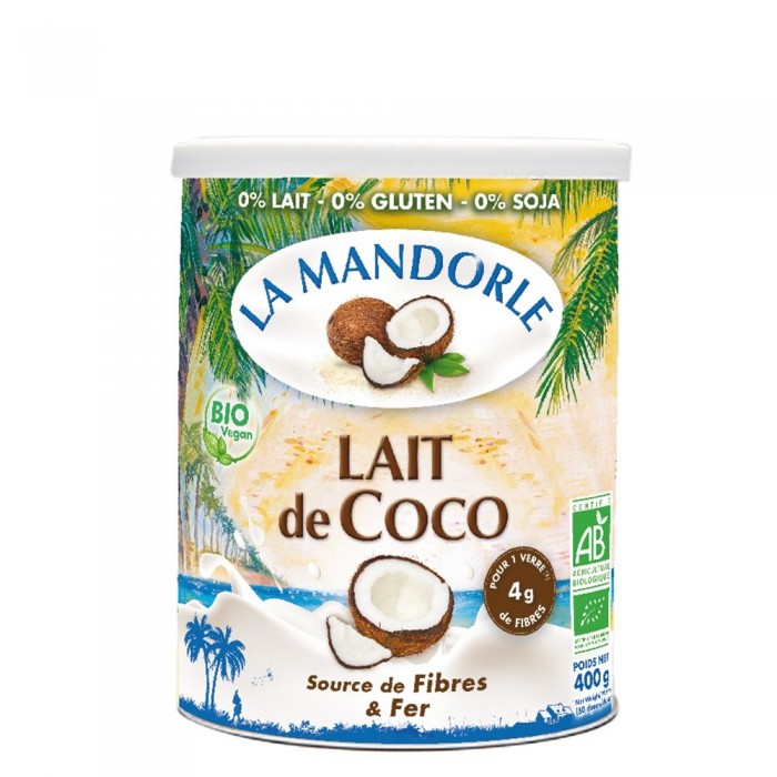 Lapte praf de cocos - (400g), La Mandorle Lapte praf de cocos - (400g), La Mandorle