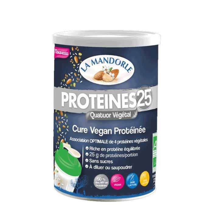 Cura vegana instant - Protein 25 (230g), La Mandorle Cura vegana instant - Protein 25 (230g), La Mandorle