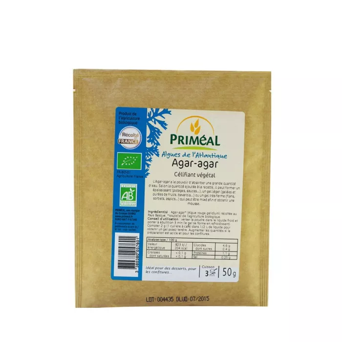 Agar Agar (pudra) gelifiant (50g), Primeal Agar Agar (pudra) gelifiant (50g), Primeal