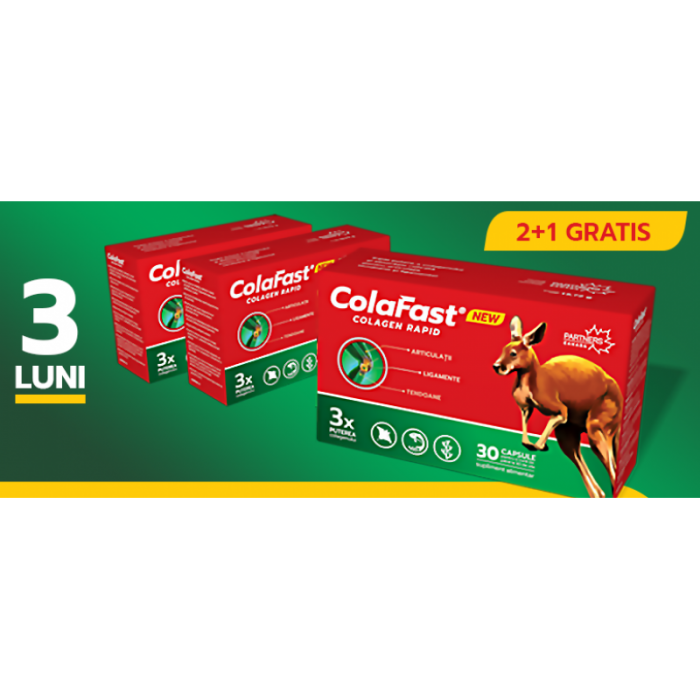 2+1 Gratuit Tratament Colafast Colagen Rapid ( 3 x 30 capsule), Biopol 2+1 Gratuit Tratament Colafast Colagen Rapid ( 3 x 30 capsule), Biopol