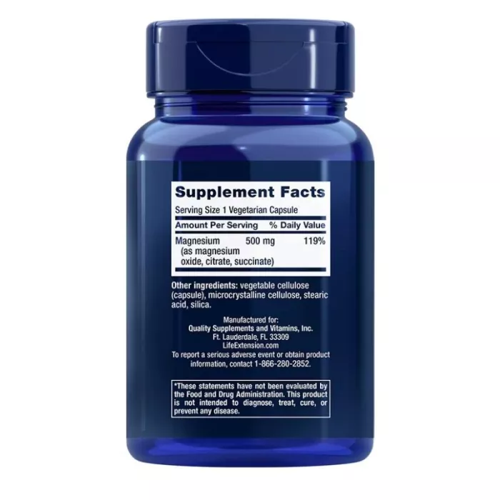 Magneziu 500 mg (100 capsule), LifeExtension Magneziu 500 mg (100 capsule), LifeExtension