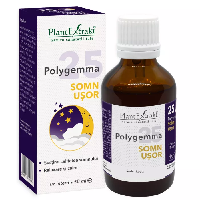 Polygemma 25 - Somn Usor (50 ml), Plantextrakt Polygemma 25 - Somn Usor (50 ml), Plantextrakt