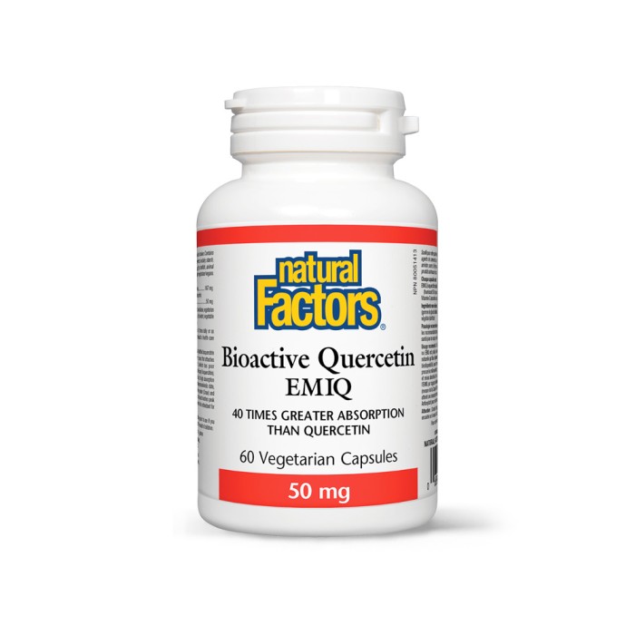 Quercetin Bioactiv EMIQ 50 g (60 capsule), Natural Factors Quercetin Bioactiv EMIQ 50 g (60 capsule), Natural Factors