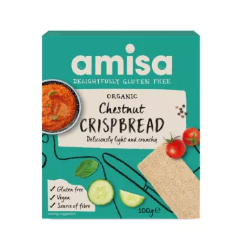 Crispbread (painici) cu faina de castane fara gluten eco (100 grame), Amisa