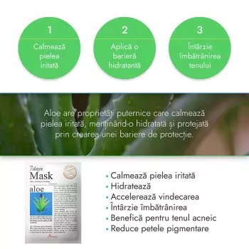 Masca servetel 7Days Aloe Vera - calmare si improspatare (20 grame), Ariul