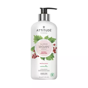 Superleaves Sapun de maini din frunze de vita de vie (473 ml), Attitude