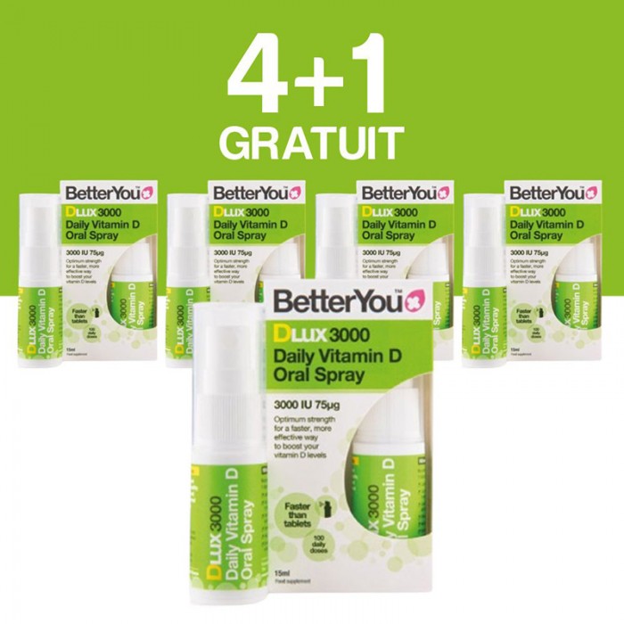4+1 Gratuit DLux 3000 Vitamin D Oral Spray (15 ml), BetterYou 4+1 Gratuit DLux 3000 Vitamin D Oral Spray (15 ml), BetterYou