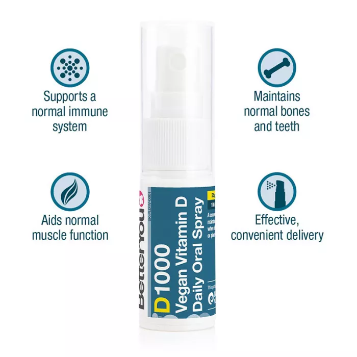 D1000 Vegan Vitamin D Oral Spray (15ml), BetterYou D1000 Vegan Vitamin D Oral Spray (15ml), BetterYou