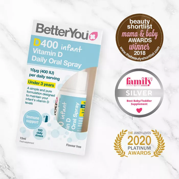 3+1 D400 Infant Vitamin D Oral Spray (15 ml), BetterYou 3+1 D400 Infant Vitamin D Oral Spray (15 ml), BetterYou