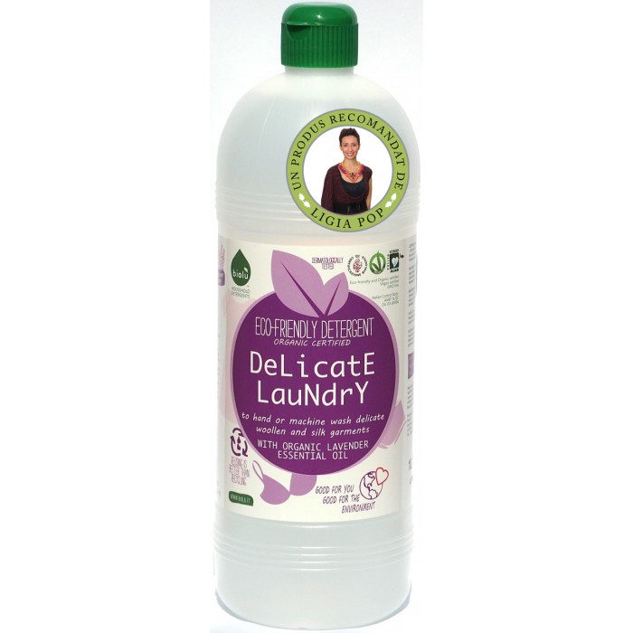 Detergent ecologic lichid pentru hainutele copiilor si rufe delicate (1 litru), Biolu Detergent ecologic lichid pentru hainutele copiilor si rufe delicate (1 litru), Biolu