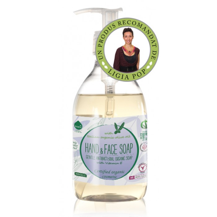 Sapun lichid ecologic antibacterian cu lavanda si vitamina E (300 ml), Biolu Sapun lichid ecologic antibacterian cu lavanda si vitamina E (300 ml), Biolu
