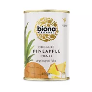 Ananas bucati in suc de ananas eco (400 grame), Biona Ananas bucati in suc de ananas eco (400 grame), Biona