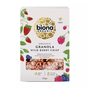 Granola cu fructe de padure, crunchy, bio (375 grame), Biona Granola cu fructe de padure, crunchy, bio (375 grame), Biona