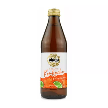 Kombucha cu ghimbir si lime bio (330 ml), Biona