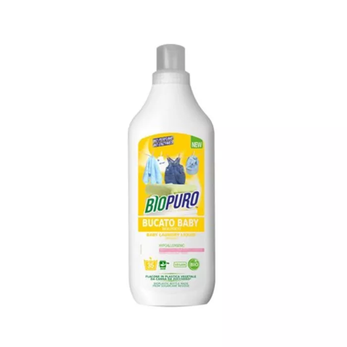 Detergent hipoalergen pentru hainutele copiilor bio (1 litru), Biopuro Detergent hipoalergen pentru hainutele copiilor bio (1 litru), Biopuro