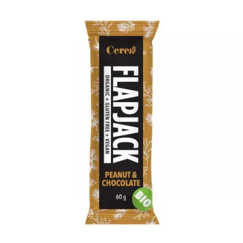 Baton Flapjack arahide si ciocolata bio, vegan, fara gluten (60 grame), Cerea Baton Flapjack arahide si ciocolata bio, vegan, fara gluten (60 grame), Cerea