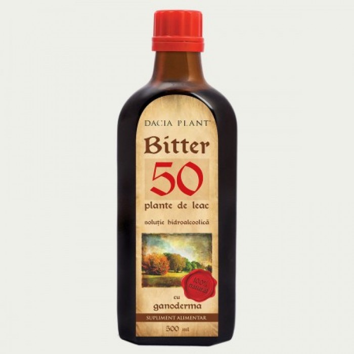 Bitter 50 Plante cu Ganoderma (500 ml), Dacia Plant Bitter 50 Plante cu Ganoderma (500 ml), Dacia Plant