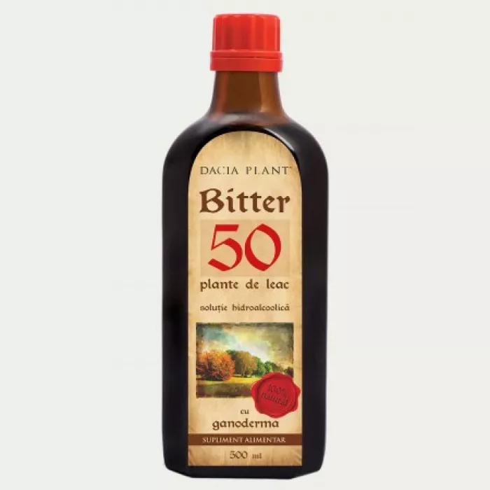 Bitter 50 Plante cu Ganoderma (500 ml), Dacia Plant Bitter 50 Plante cu Ganoderma (500 ml), Dacia Plant