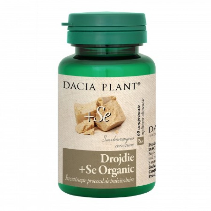 Drojdie cu Seleniu Organic (60 comprimate), Dacia Plant Drojdie cu Seleniu Organic (60 comprimate), Dacia Plant