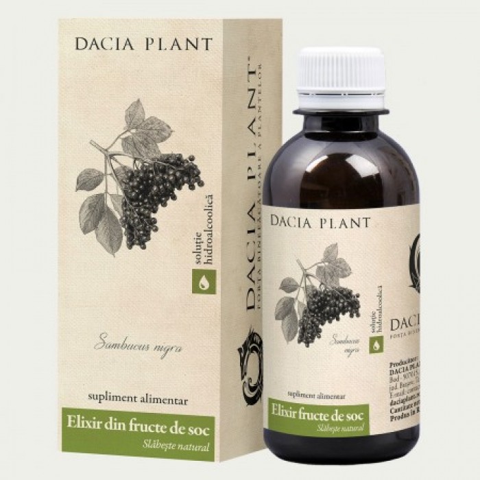 Elixir din fructe de soc (200ml), Dacia Plant Elixir din fructe de soc (200ml), Dacia Plant