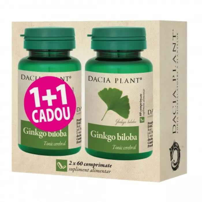 Promo Ginkgo biloba (60 comprimate) 1+1 Gratuit, Dacia Plant Promo Ginkgo biloba (60 comprimate) 1+1 Gratuit, Dacia Plant