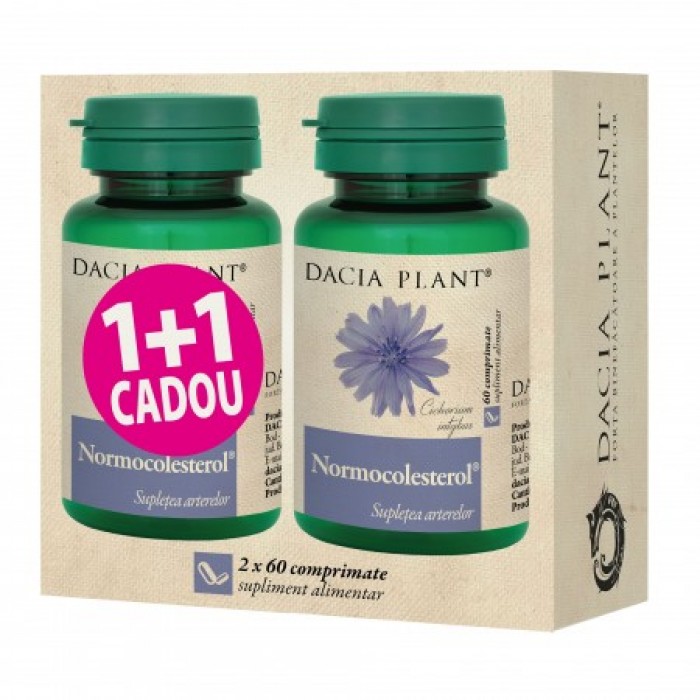 Promo Normocolesterol (60 comprimate) 1+1 Cadou, Dacia Plant Promo Normocolesterol (60 comprimate) 1+1 Cadou, Dacia Plant