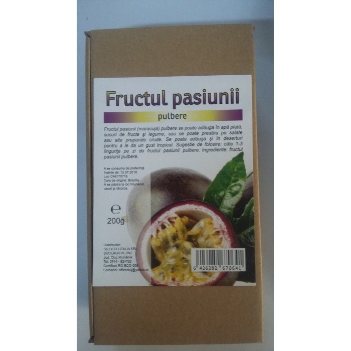 Fructul pasiunii pulbere (200 grame) Fructul pasiunii pulbere (200 grame)