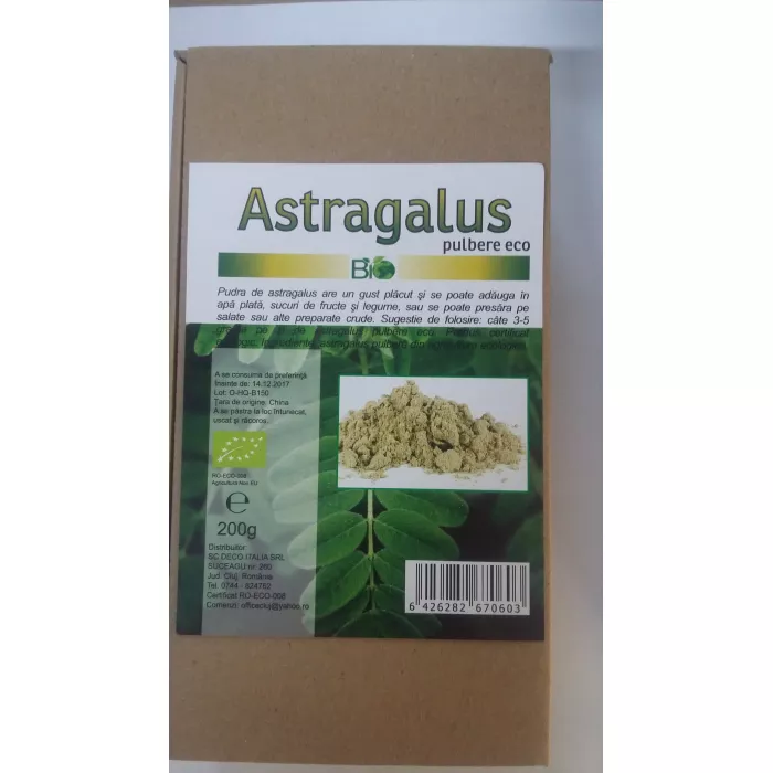 Astragalus bio pulbere (200 grame) Astragalus bio pulbere (200 grame)