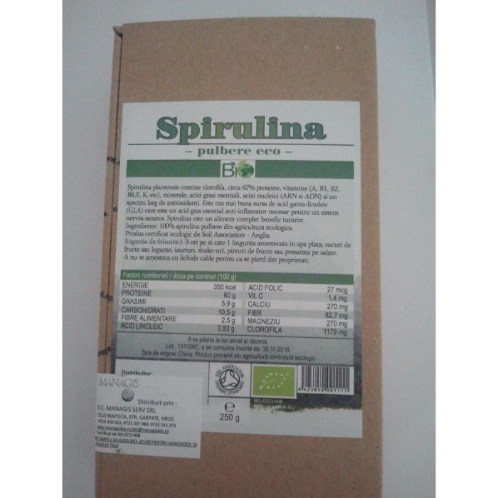 Spirulina pulbere (125 grame) Spirulina pulbere (125 grame)