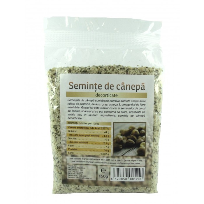 Seminte de canepa decorticate eco (225 grame) Seminte de canepa decorticate eco (225 grame)