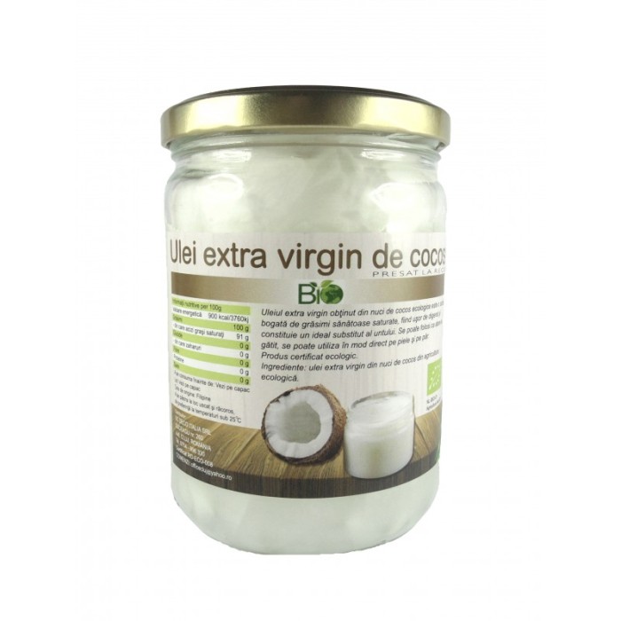 Ulei de cocos extra virgin (500g) Ulei de cocos extra virgin (500g)