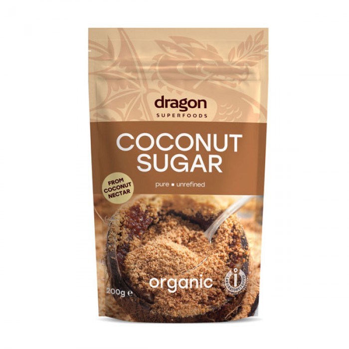 Zahar din palmier de cocos bio (250 grame), Dragon Superfoods Zahar din palmier de cocos bio (250 grame), Dragon Superfoods