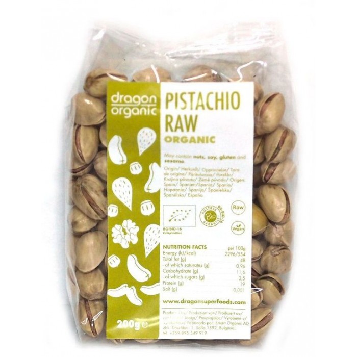 Fistic crud bio cu coaja (150 g), Dragon Superfoods Fistic crud bio cu coaja (150 g), Dragon Superfoods