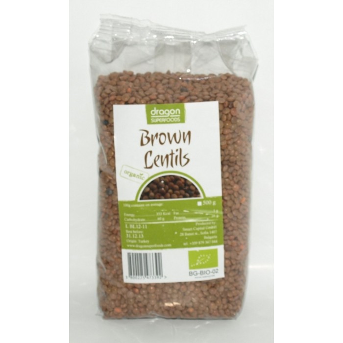 Linte maro bio (500 grame), Dragon Superfoods Linte maro bio (500 grame), Dragon Superfoods
