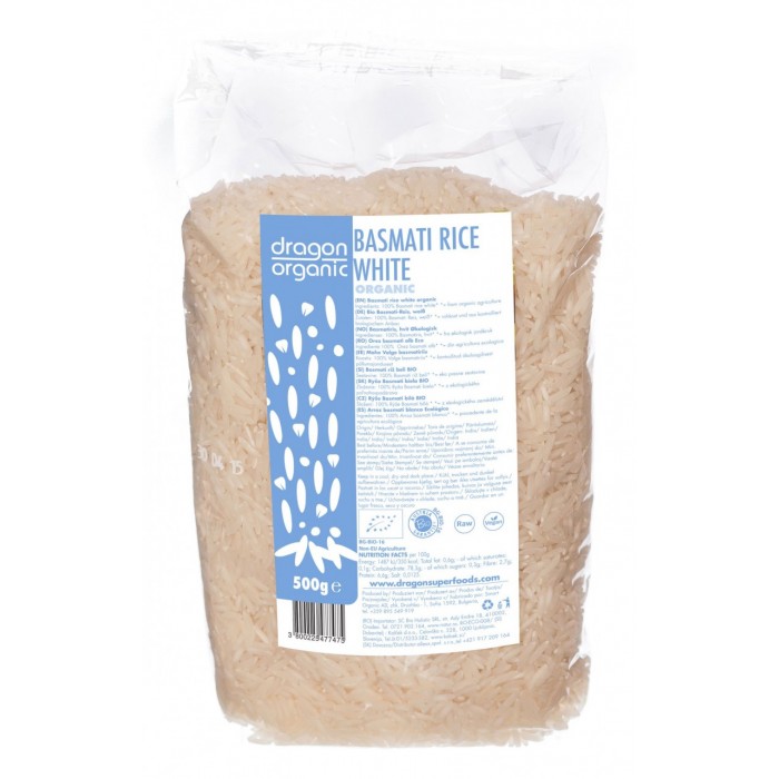 Orez basmati alb bio (500 g), Dragon Superfoods Orez basmati alb bio (500 g), Dragon Superfoods