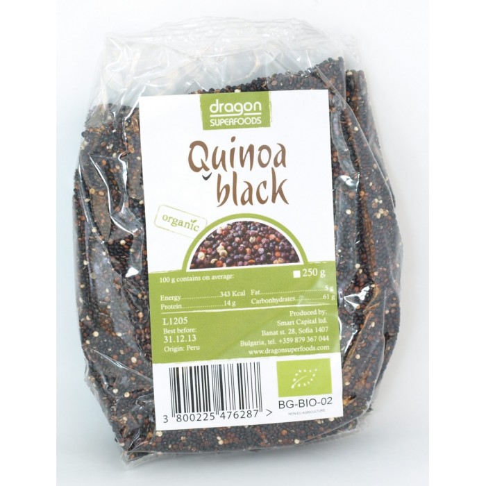 Quinoa neagra bio (250g), Dragon Superfoods Quinoa neagra bio (250g), Dragon Superfoods