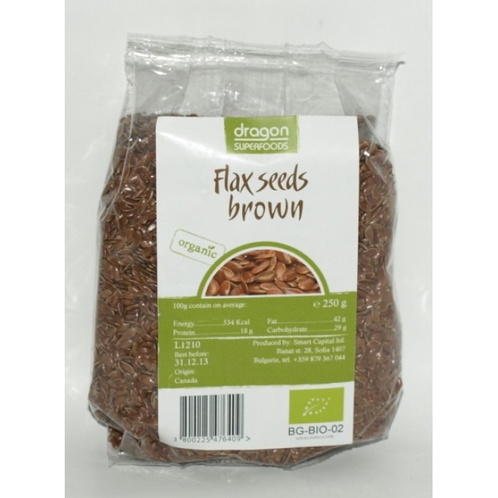 Seminte de in maro bio (250 g), Dragon Superfoods Seminte de in maro bio (250 g), Dragon Superfoods