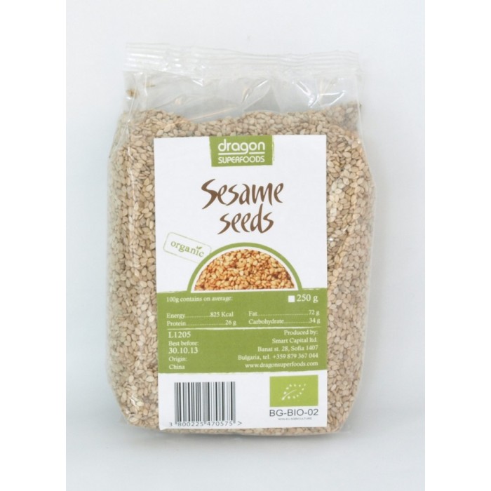 Seminte de susan integral raw bio (250 g), Dragon Superfoods Seminte de susan integral raw bio (250 g), Dragon Superfoods