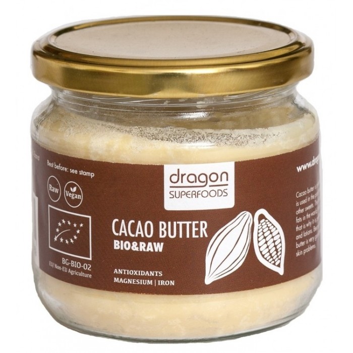 Unt de cacao raw criollo bio (300 g), Dragon Superfoods Unt de cacao raw criollo bio (300 g), Dragon Superfoods