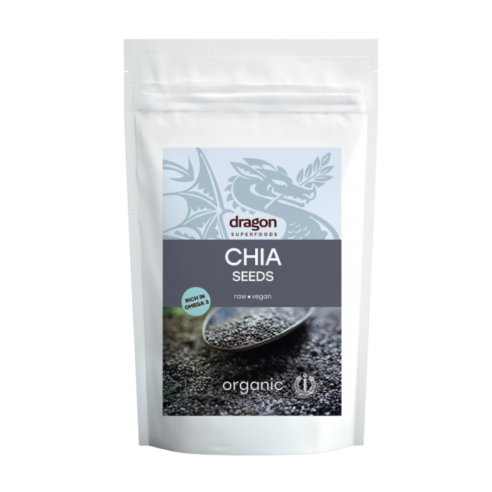 Seminte de chia raw bio (500 g), Dragon Superfoods Seminte de chia raw bio (500 g), Dragon Superfoods