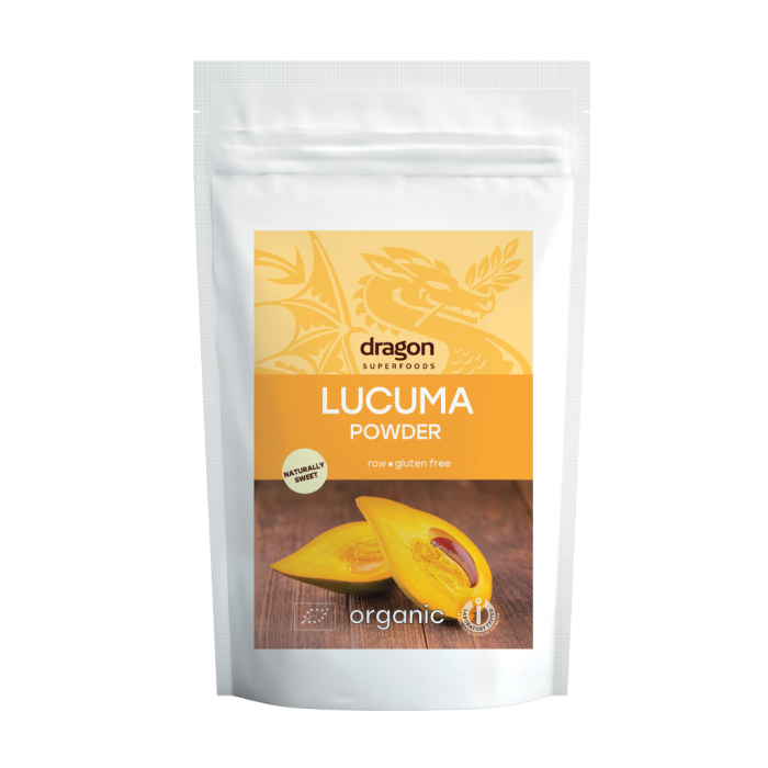 Lucuma pulbere raw bio (200 grame), Dragon Superfoods Lucuma pulbere raw bio (200 grame), Dragon Superfoods