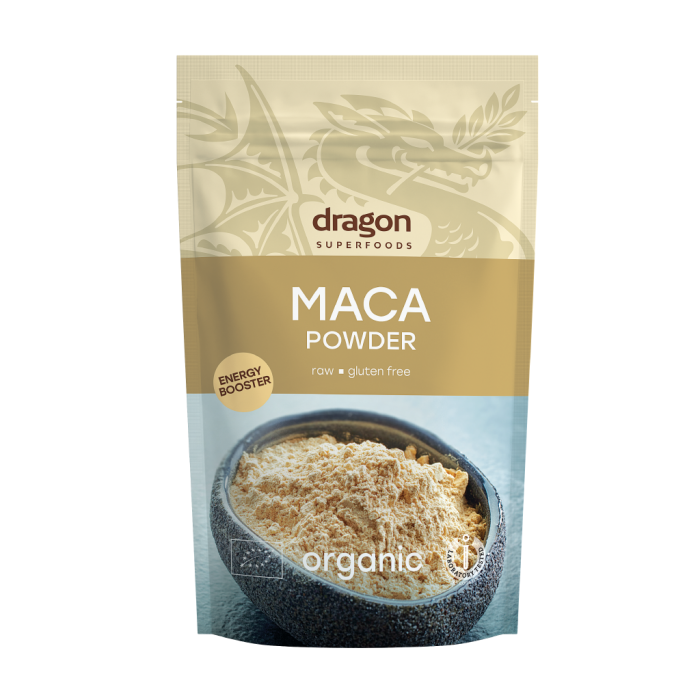 Maca pulbere raw bio (200 grame), Dragon Superfoods Maca pulbere raw bio (200 grame), Dragon Superfoods