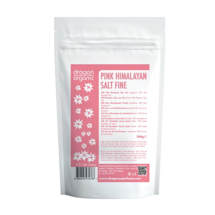 Sare roz de Himalaya fina (500 g), Dragon Superfoods Sare roz de Himalaya fina (500 g), Dragon Superfoods