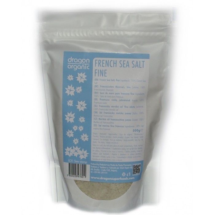 Sare celtica fina (sare gri) (500 g), Dragon Superfoods Sare celtica fina (sare gri) (500 g), Dragon Superfoods