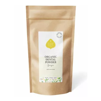 Pudra cu ghimbir pentru curatarea si albirea dintilor bio refill (200 grame), Eliah Sahil