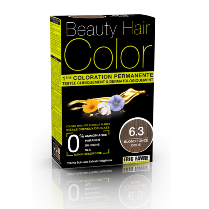 Beauty Hair - Vopsea de par 6.3 Blond inchis auriu, Eric Favre Beauty Hair - Vopsea de par 6.3 Blond inchis auriu, Eric Favre