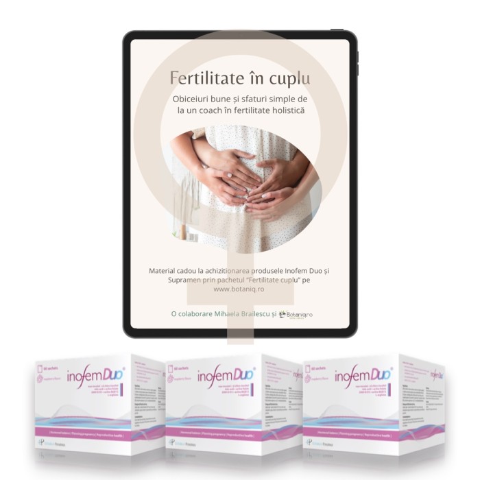 Pachet Fertility Start pentru EA 3 luni (3 x Inofem Duo 60 pliculețe), Establo Pharma Pachet Fertility Start pentru EA 3 luni (3 x Inofem Duo 60 pliculețe), Establo Pharma