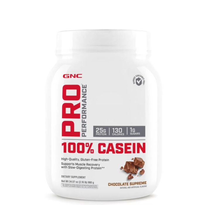 100% Casein Cazeina cu aroma de ciocolata (980 grame), GNC Pro Performance 100% Casein Cazeina cu aroma de ciocolata (980 grame), GNC Pro Performance