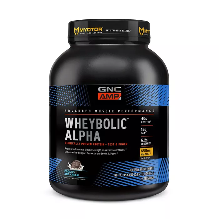 AMP Wheybolic Alpha Proteina cu aroma de biscuiti cu crema (1293.6 grame), GNC AMP Wheybolic Alpha Proteina cu aroma de biscuiti cu crema (1293.6 grame), GNC