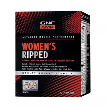 AMP Women's Ripped Vitapak Non Stimulent (30 pachete), GNC